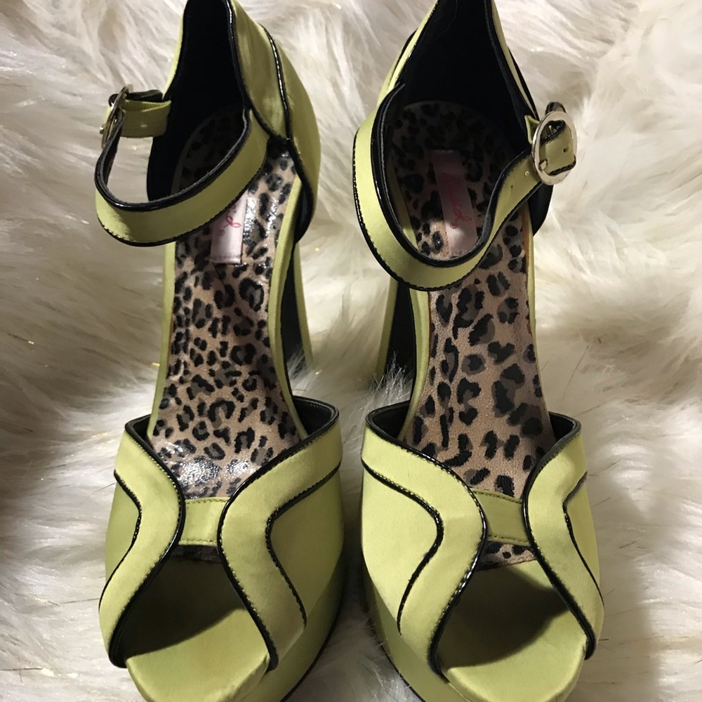 Lime Green High Heels Size 7.5